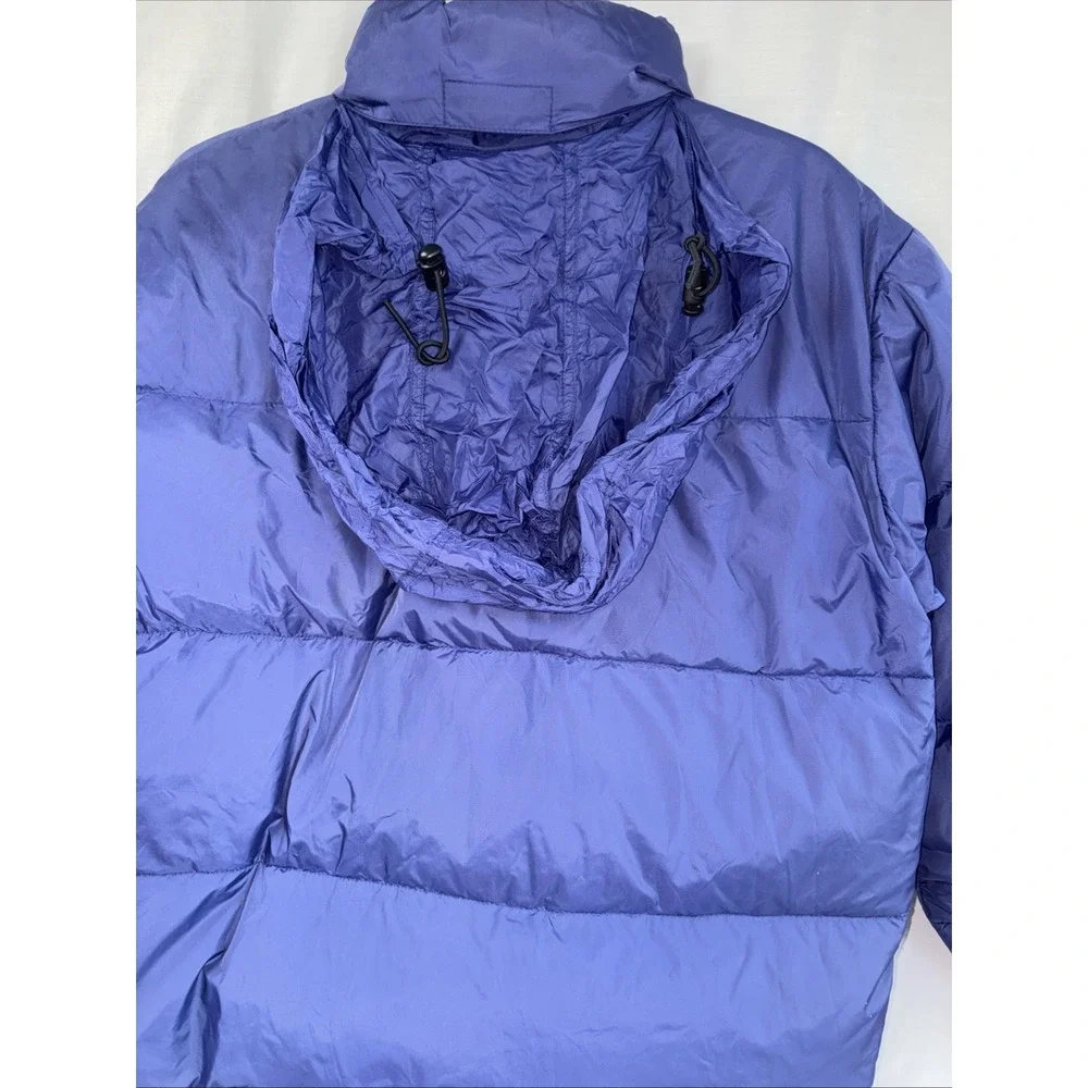Old Navy Mens Puffer Jacket M Blue Down Feathers Full Zipper